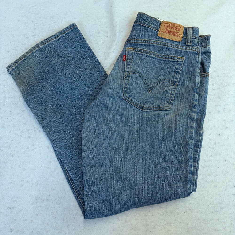 Levi's 550 Relaxed Bootcut Jeans Womens Size 14M Blue Denim Stretch